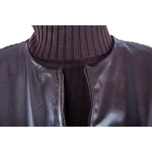 Vtg 2 Piece Paraphrase Maxi Brown Turtle Neck Dress With Faux Leather Vest M - Picture 6 of 10